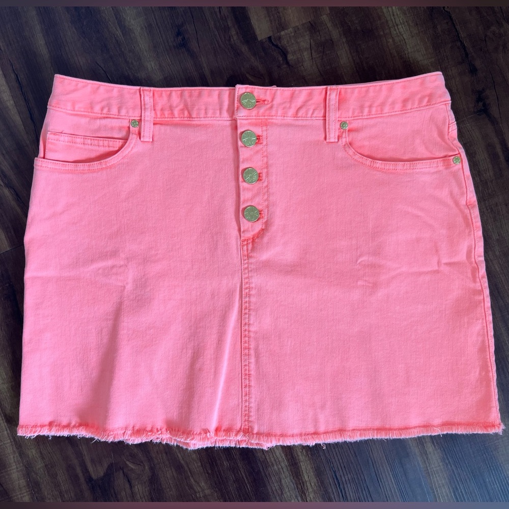 NWT Lilly Pulitzer Kooper Skirt, 16, Papaya Punch